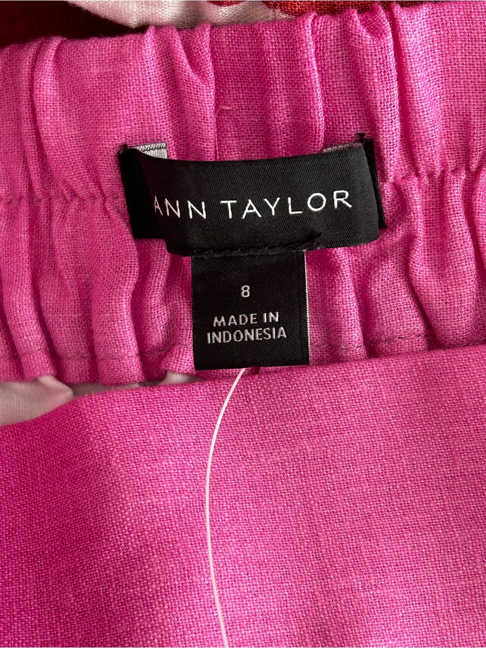 Ann Taylor Striped Midi Pencil Skirt in Pink, Red, Burgundy & Cream - Picture 5 of 7